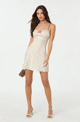 Satin Polka Dot Mini Dress