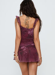 Ballad Floral Ruffle Mini Dress Multi