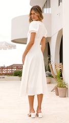 Melea Midi Dress - White