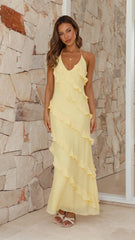 Sophia Maxi Dress - Lemon