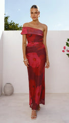 Jelani Maxi Dress - Red Floral