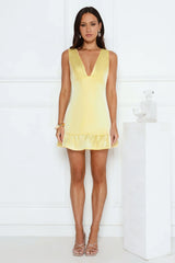 Daisy Chain Days Mini Dress Yellow