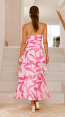 Nalani Maxi Dress - Pink Print