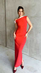 Honey Maxi Dress - Red/Pink